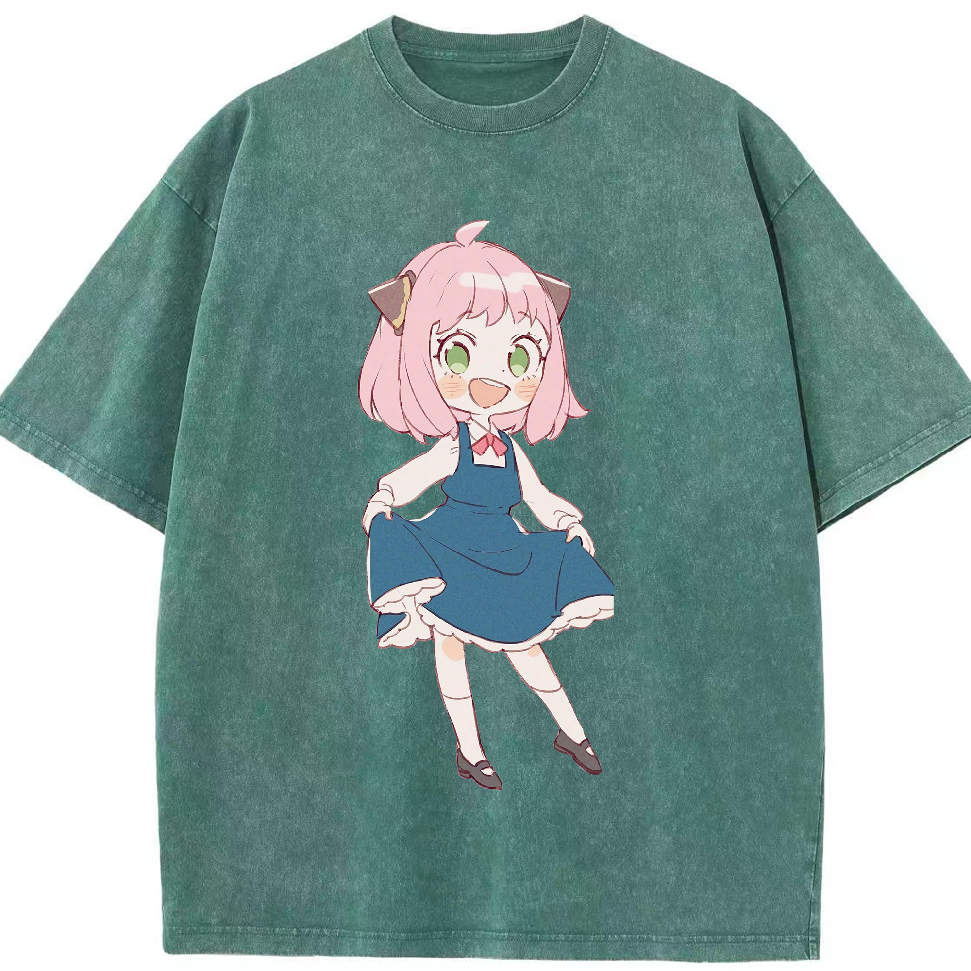 （画像用） SPY×FAMILY间谍家家酒 綿100% ヴィンテージ風 半袖Tシャツ（フロントプリント）